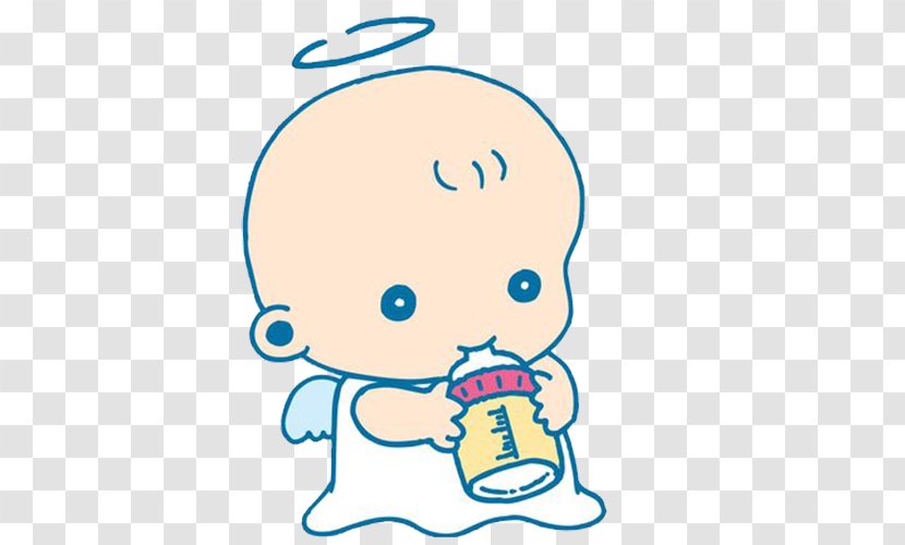 Infant Boy Name Baby Bottle Pregnancy - Flower - Cartoon Angel Eats Transparent PNG