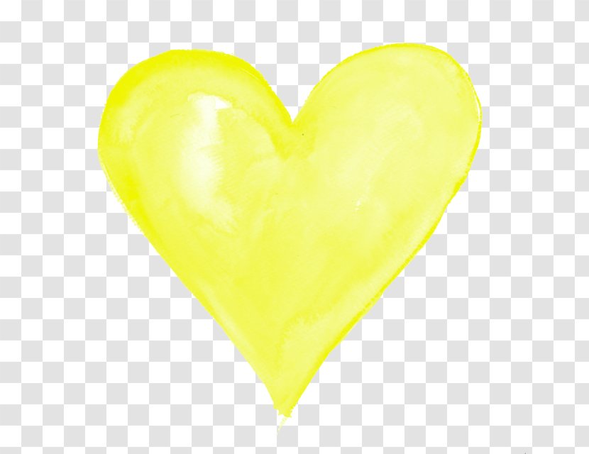 Yellow Download Color - Heart - Transparent Transparent PNG