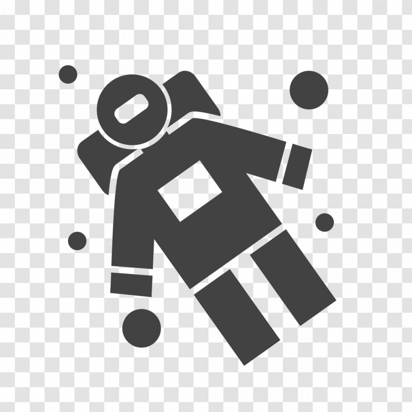 Logo Brand .com - Black And White - Astronaut Transparent PNG