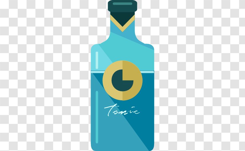 Gin Bottle Tonic Water Shampoo Icon - Aqua Transparent PNG