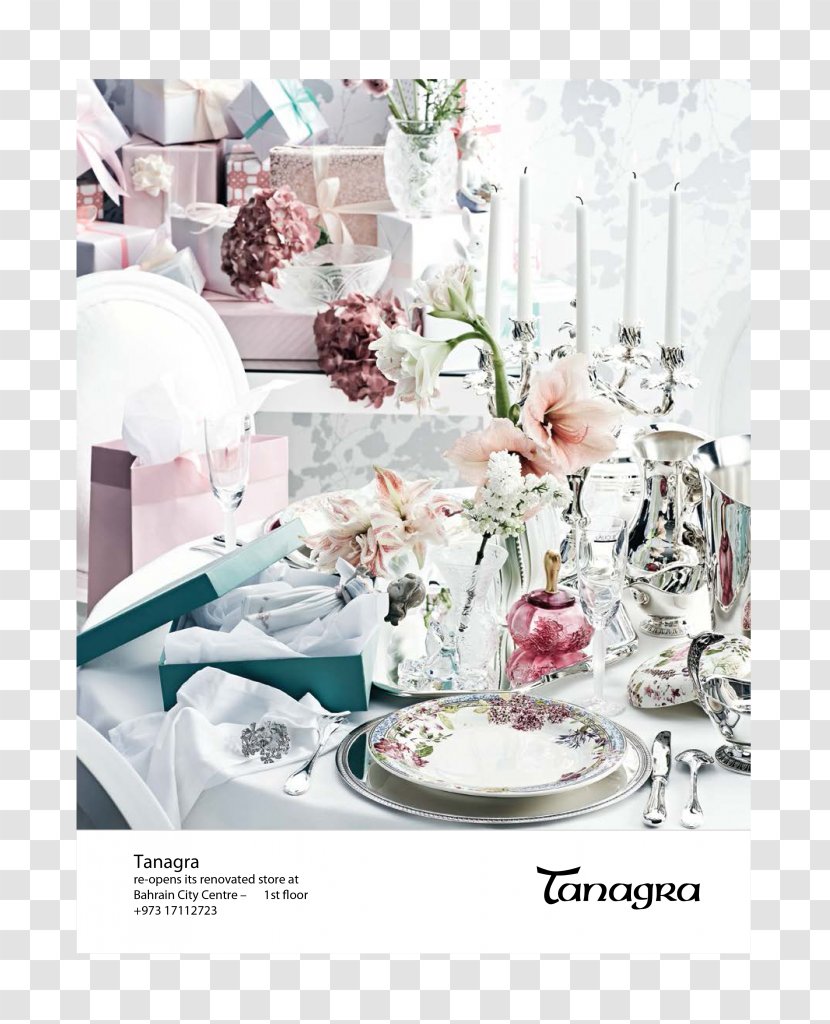 Floral Design Centrepiece Tablecloth Pink M - Porcelain Transparent PNG