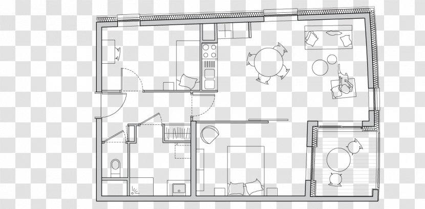 Interieur Furniture Room Floor Plan - Hall - Test Transparent PNG