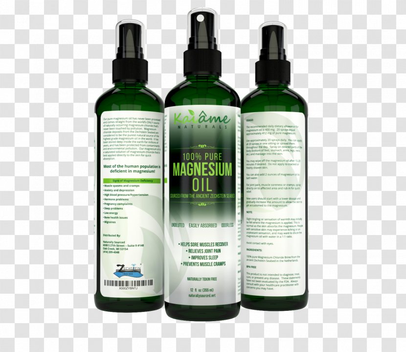 Aerosol Spray Magnesium Oil Liquid Sodium - Topical Medication Transparent PNG
