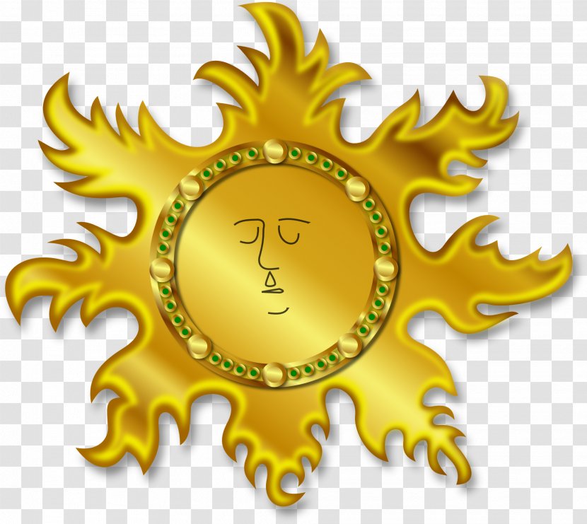 Sun Moon Clip Art - Drawing - Golden Cartoon Face Decoration Transparent PNG