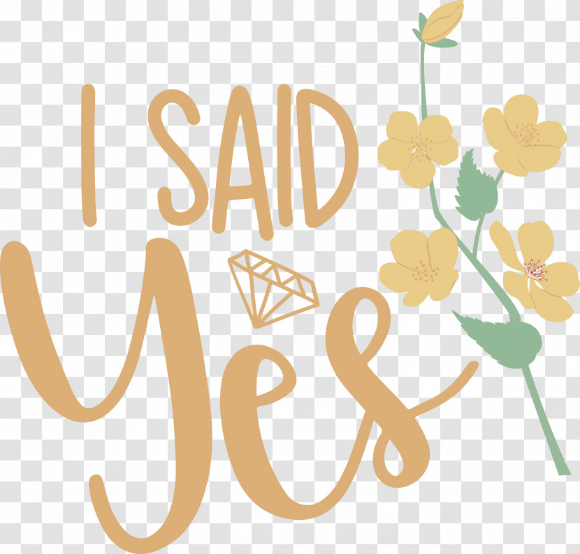 I Said Yes She Said Yes Wedding Transparent PNG