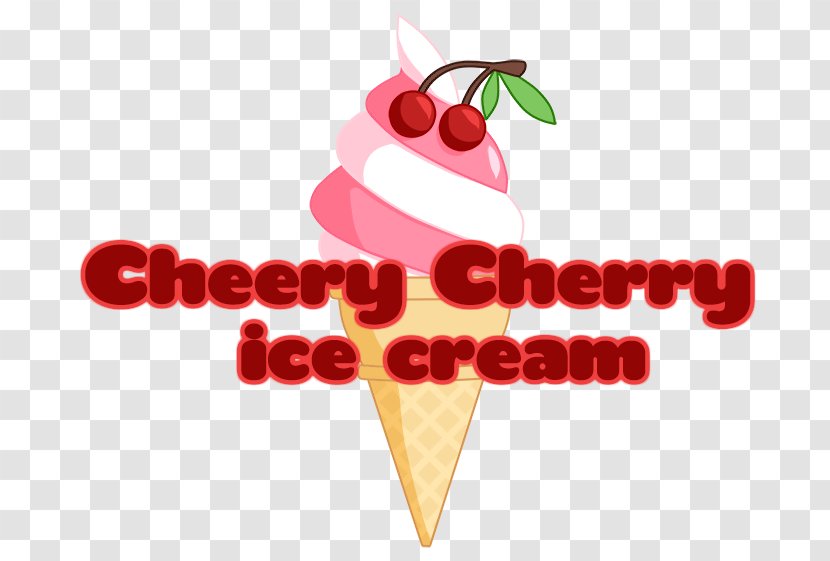 Ice Cream Cones Cherry Strawberry Art - Cheery Blossom Transparent PNG