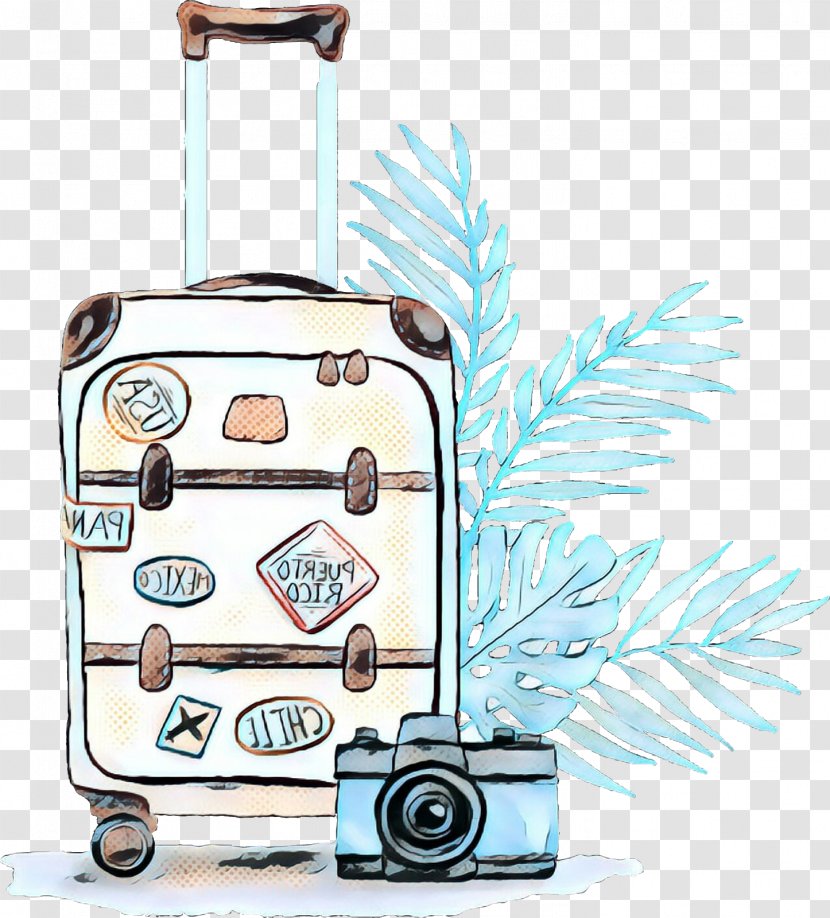 Travel Retro - Visual Merchandising - Rolling Suitcase Transparent PNG