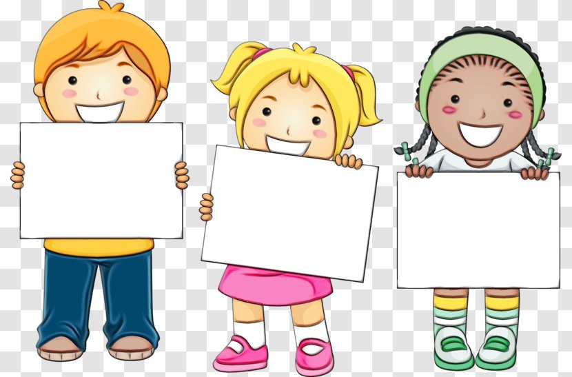 Clip Art Cartoon Line Child Happy - Paint - Smile Sharing Transparent PNG