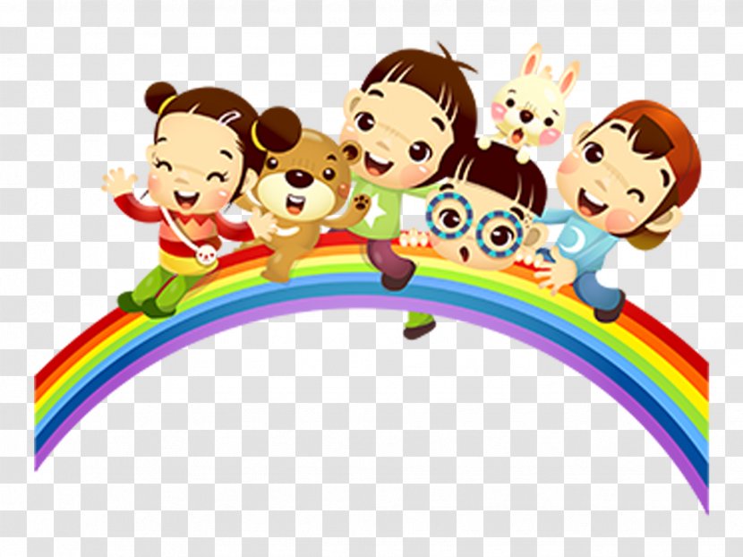 Child Rainbow Sticker Playground - Children Play Transparent PNG