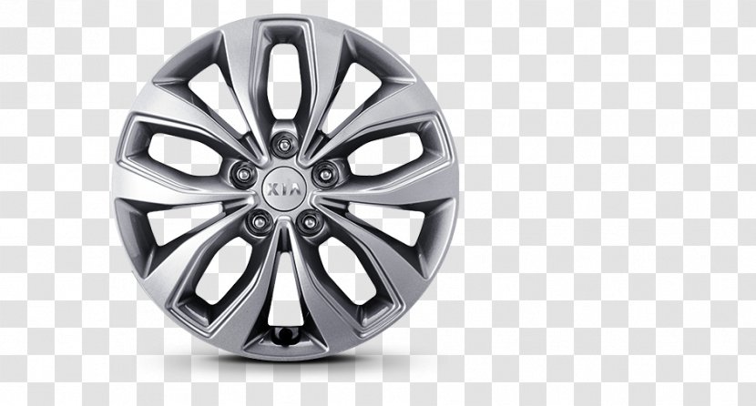 Alloy Wheel Kia Motors Carnival Minivan Spoke - Black And White Transparent PNG