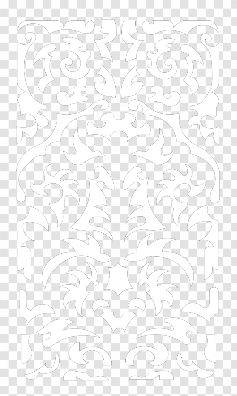 White Drawing Line Pattern - Symmetry Transparent PNG