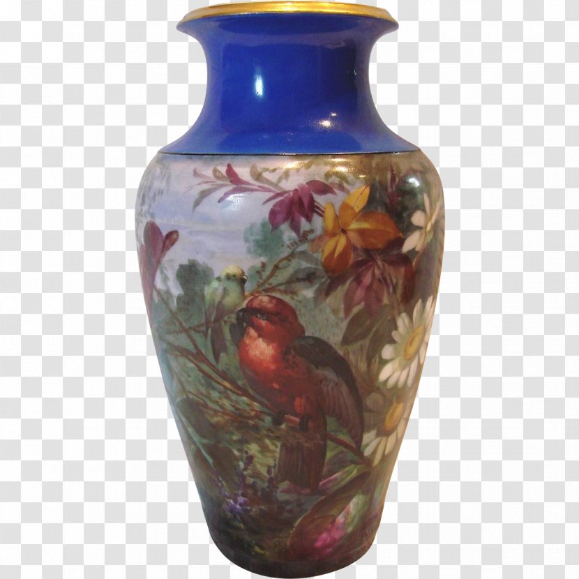Vase Jardiniere Ceramic Porcelain Urn - Hand-painted Daisy Transparent PNG