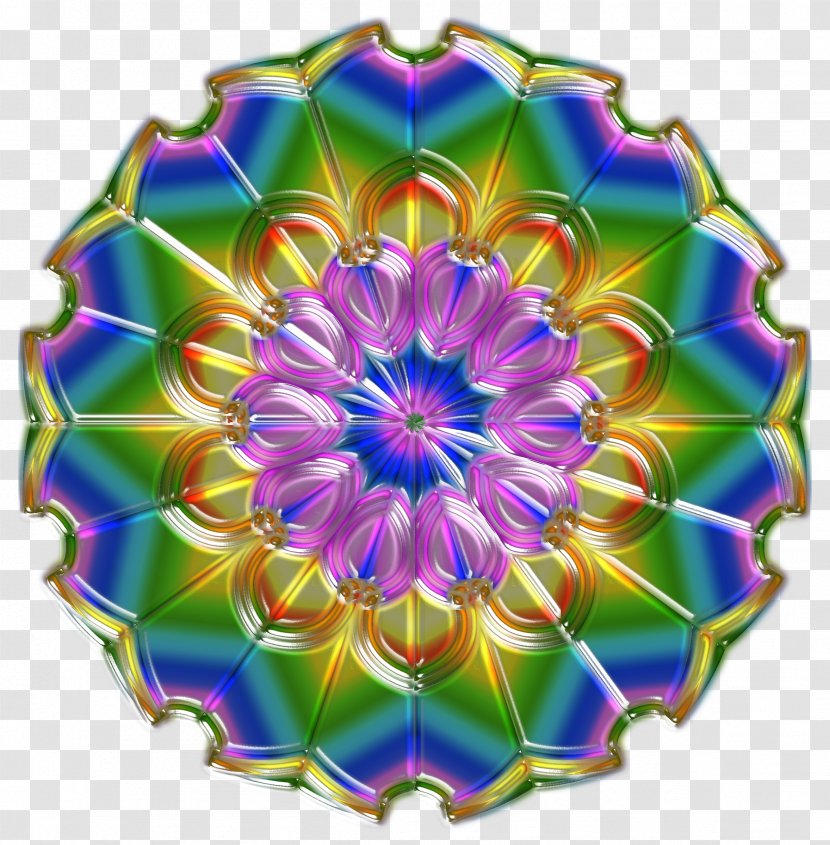 Kaleidoscope Symmetry - Petal - Mandala Background Transparent PNG
