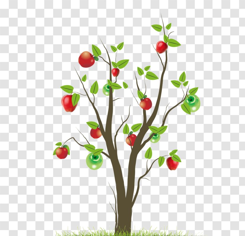 Tree Wall Decal Leaf Sticker - Rose Hip - Apple Cartoon Download Transparent PNG
