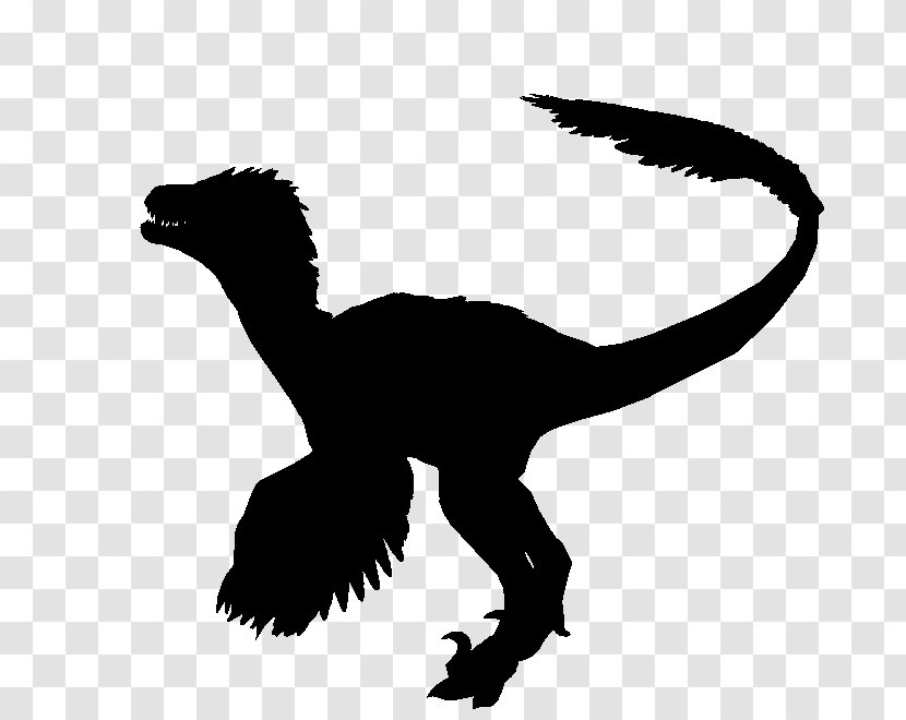 Velociraptor Tyrannosaurus Silhouette Character Clip Art Transparent PNG