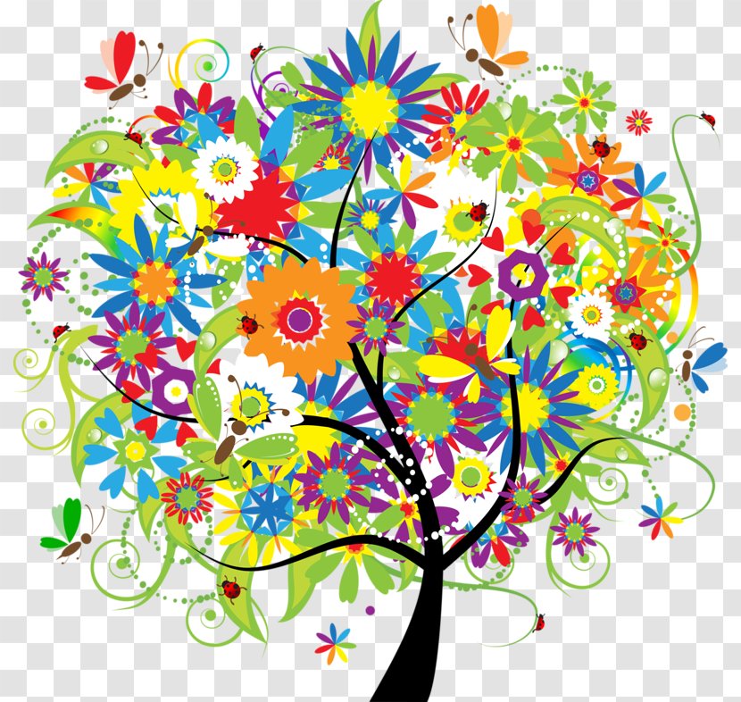Creativity Clip Art - Flower Bouquet - Colorful Tree Transparent PNG