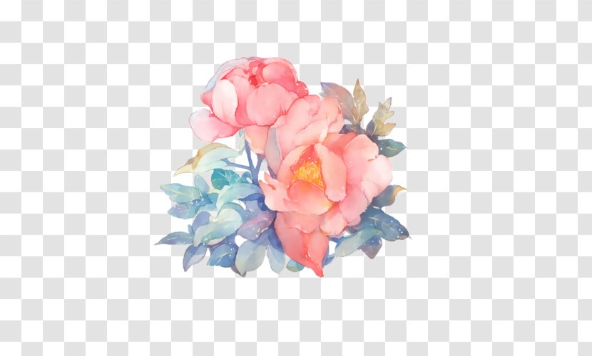 Pink Flowers Watercolor Painting Clip Art - Rose - Flower Transparent PNG