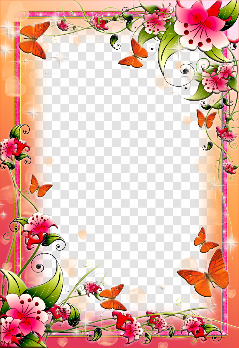 Lily Flower Frame Floral Frame Transparent PNG