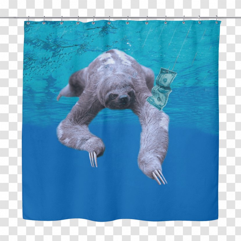 Sloth Douchegordijn T-shirt Curtain Bathroom - Silhouette Transparent PNG