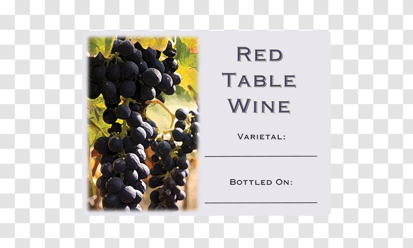 Grape Wine Label Red Pinot Noir - Food - Remove Lables Transparent PNG
