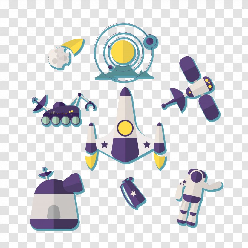 Astronaut Spacecraft Icon - Human Spaceflight - 8 Space Exploration Design Vector Material Transparent PNG