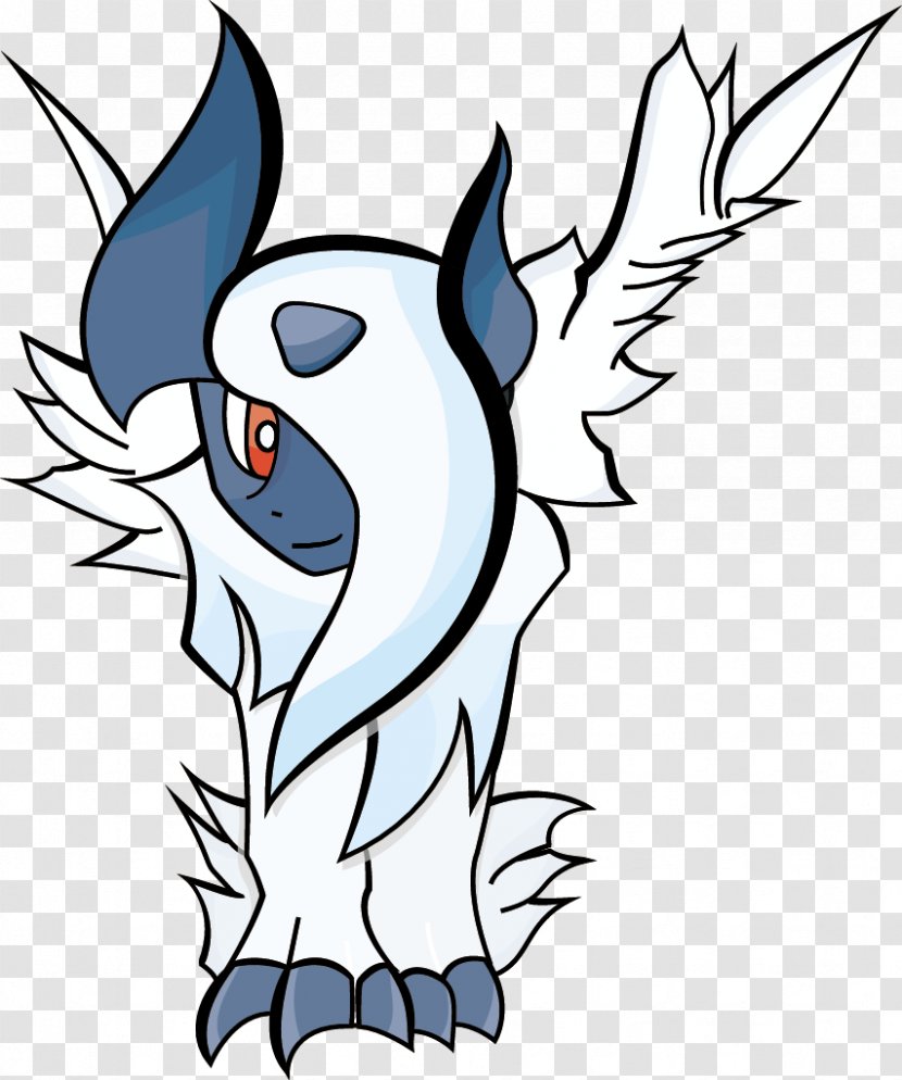 Absol Pokemon Black & White Clip Art Pikachu Pixel - Watercolor Transparent PNG