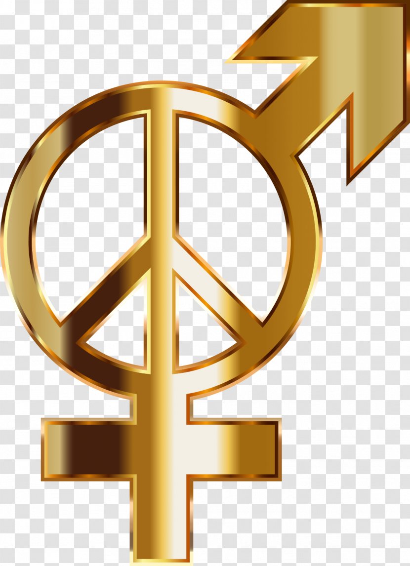 Peace Symbols Gender Symbol - Golden Transparent PNG