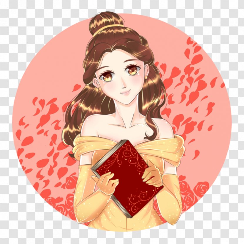 Belle Woman Beauty And The Beast Watercolor Painting - Frame Transparent PNG