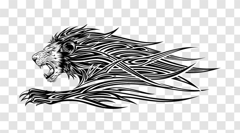 Lion Tattoo Clip Art - Mammal Transparent PNG