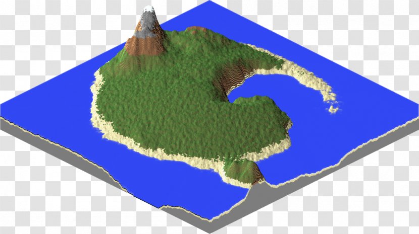 Minecraft Heightmap Terrain Rendering Perlin Noise - Computer Servers - Floating Island Transparent PNG