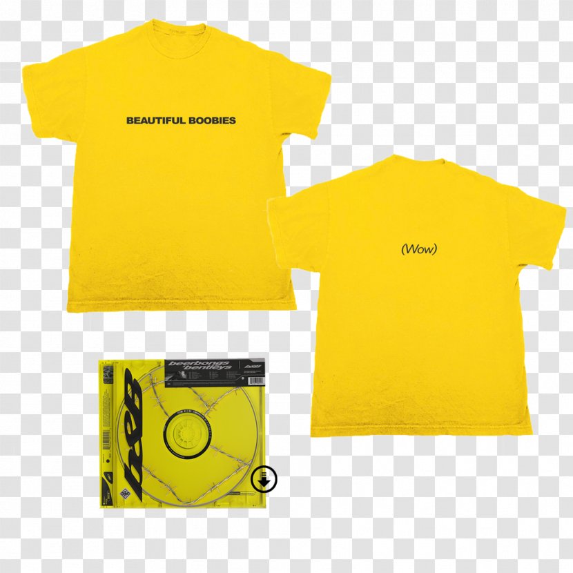 Printed T-shirt Beerbongs & Bentleys Psycho - Yellow Transparent PNG
