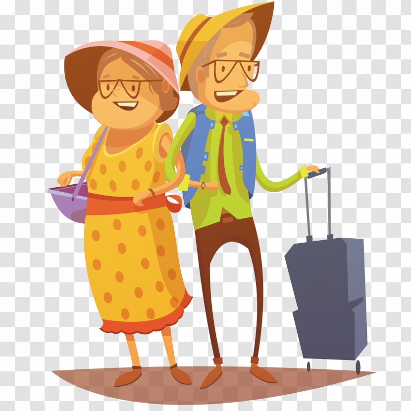 Travel Royalty-free Stock Illustration - Food - Elderly Couple Vector Material Transparent PNG