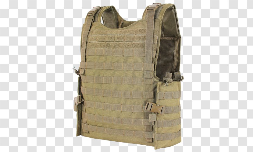 Soldier Plate Carrier System MOLLE Waistcoat Modular Tactical Vest Gilets - Beige - Backpack Transparent PNG