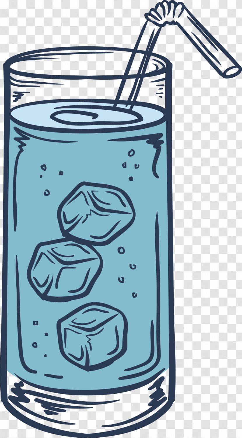 Cocktail Glass Juice Drink - Food - Blue Ice Transparent PNG