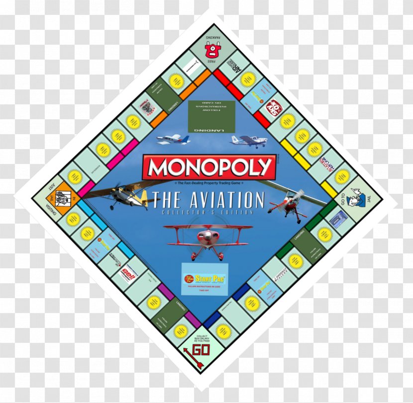 Monopoly Board Game Free Parking Airplane - Area Transparent PNG