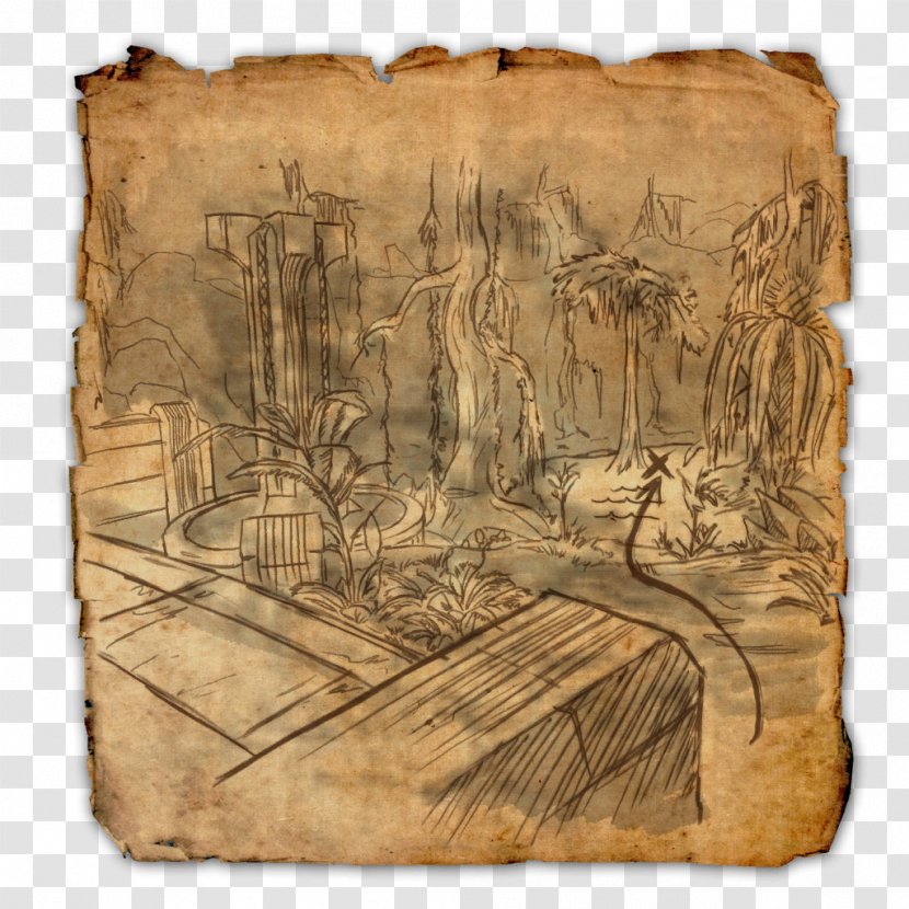 Treasure Map Elder Scrolls Online: Clockwork City Video Game - World - Old Transparent PNG