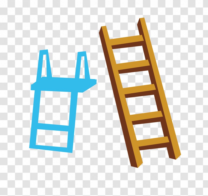 Ladder Stairs Rope - Furniture - Blue Wooden Ladders And Transparent PNG