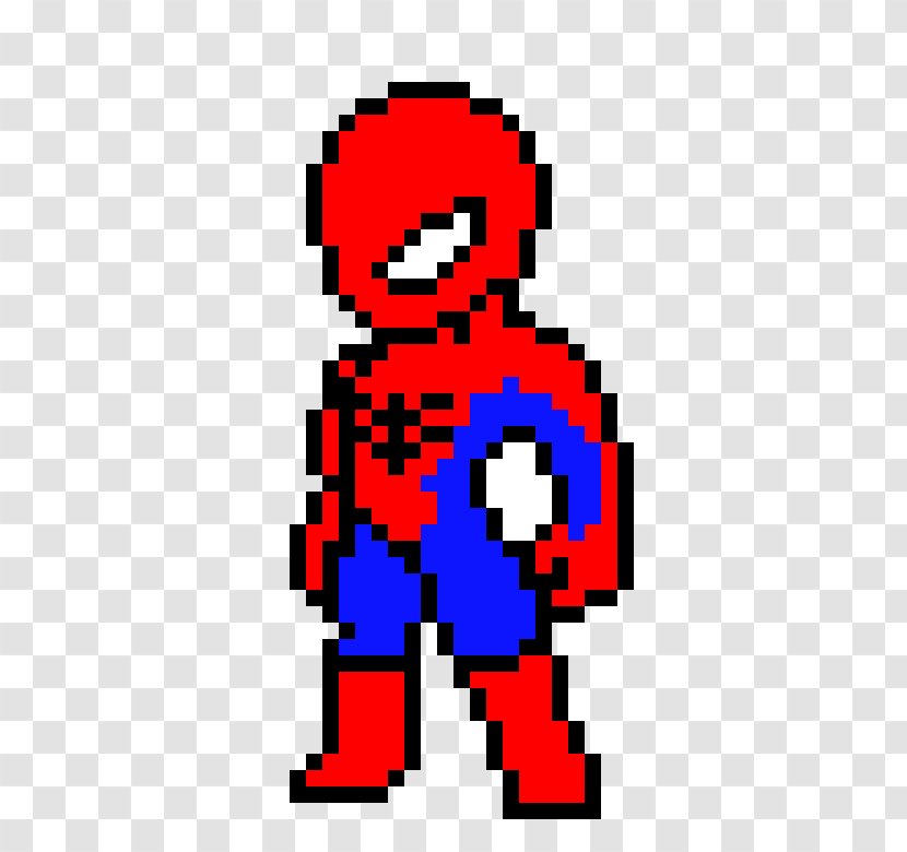 Spider-Man Deadpool Pixel Art Marvel Heroes 2016 Bead - Text - Spider-man Transparent PNG