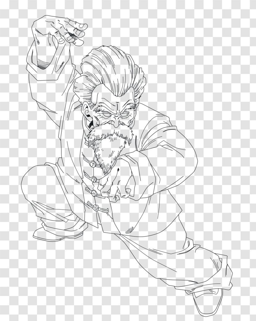 Master Roshi Goku Bulma Mercenary Tao Sketch - Flower Transparent PNG