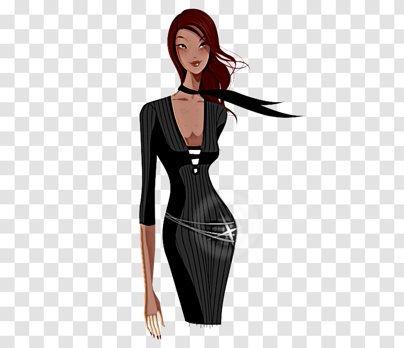 Clothing Black Dress Sleeve Little Black Dress Transparent PNG