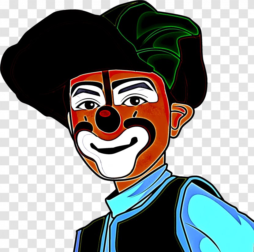 Clown Clip Art Cartoon Nose Performing Arts - Pleased Smile Transparent PNG