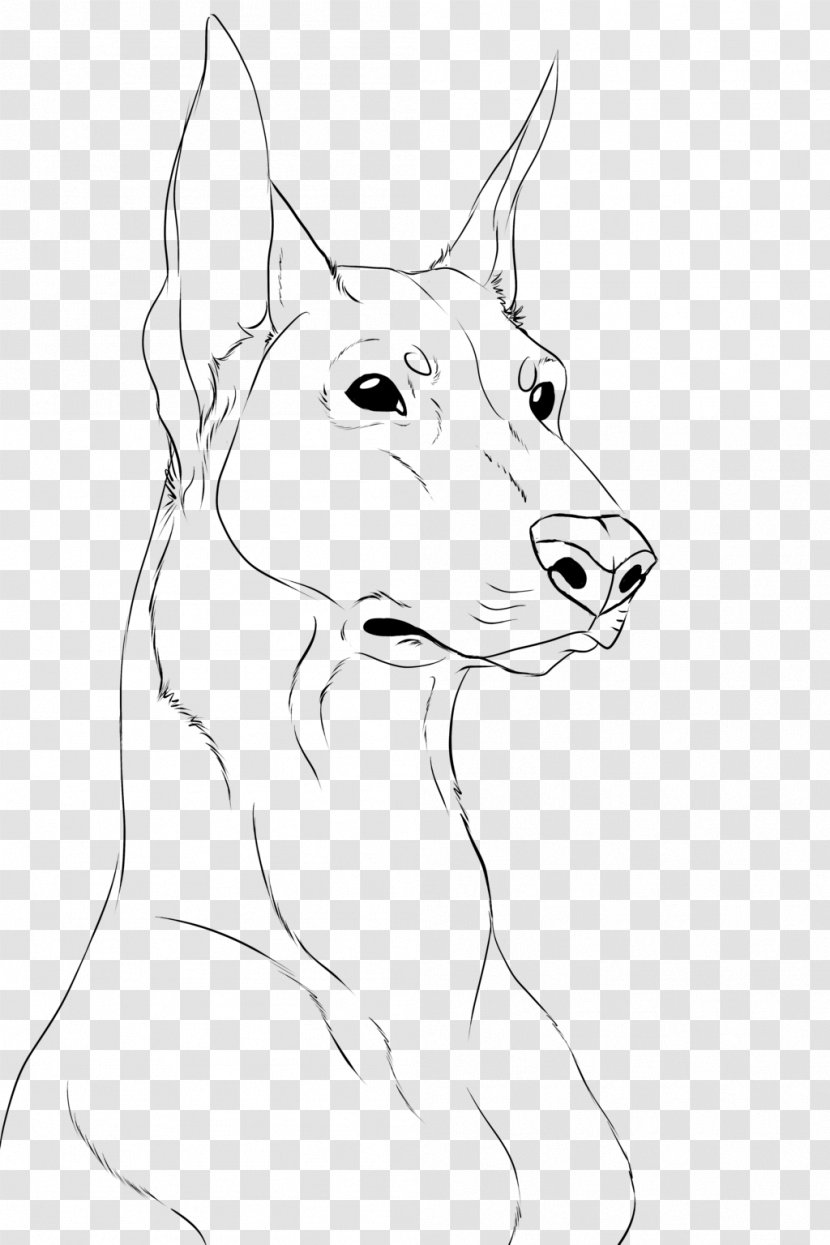 Dobermann German Shepherd Drawing Line Art Sketch - Snout - Taobao / Lynx Design Transparent PNG