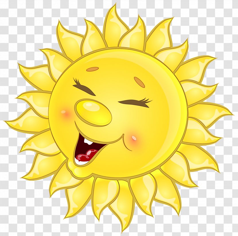 Emoticon - Wet Ink - Smiley Sunflower Transparent PNG