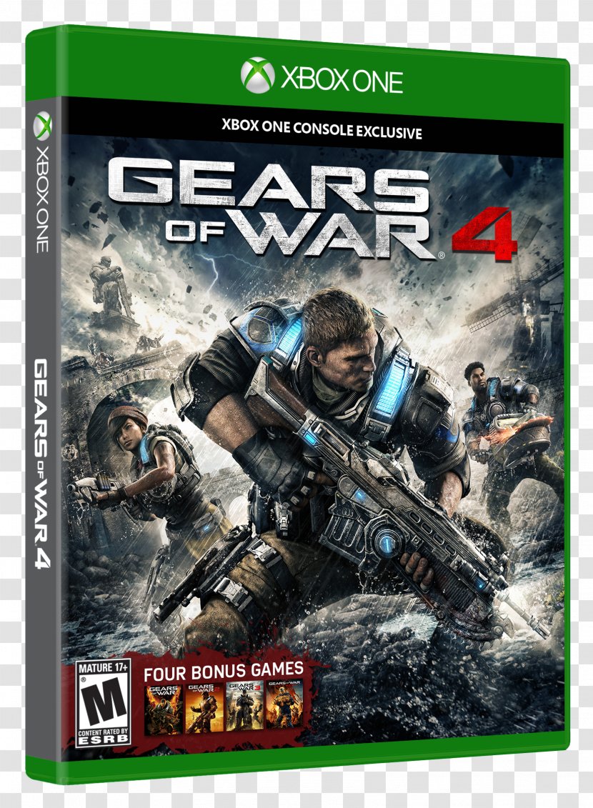 Gears Of War 4 2 Xbox 360 One - Technology - Gold Transparent PNG