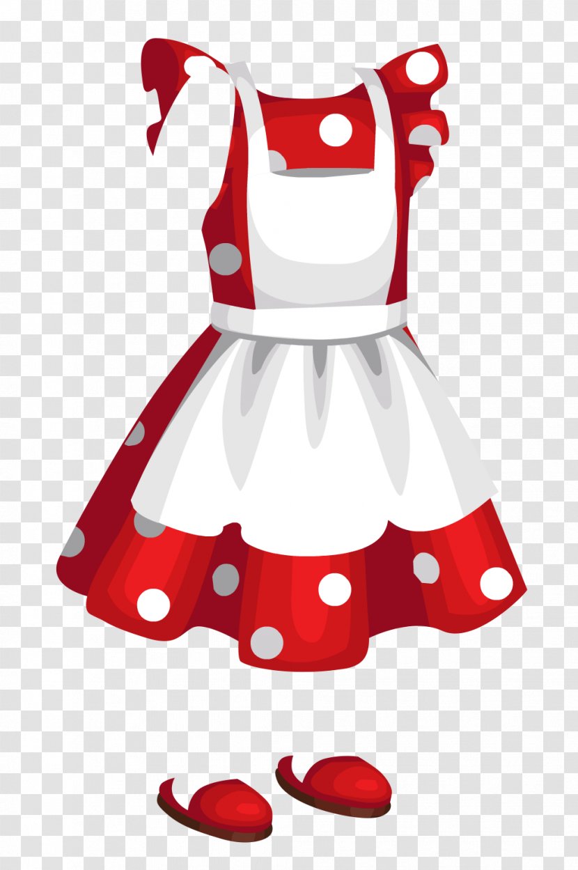 Dress Clothing Sticker Polka Dot Clip Art - Fictional Character Transparent PNG