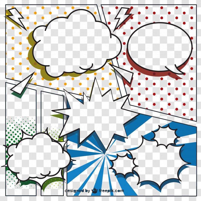 Comics Dialog Box Clip Art - White - Comic Style Transparent PNG