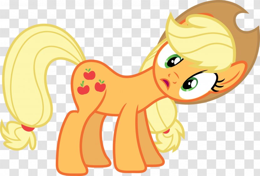 Horse Applejack Yellow Mammal Vertebrate - Heart - Hellbron Transparent PNG