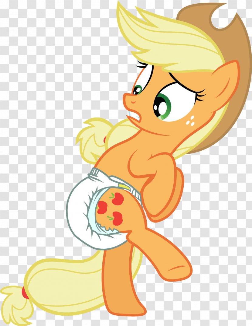 Applejack Diaper Big McIntosh Rainbow Dash Rarity - Flower - Apple Transparent PNG