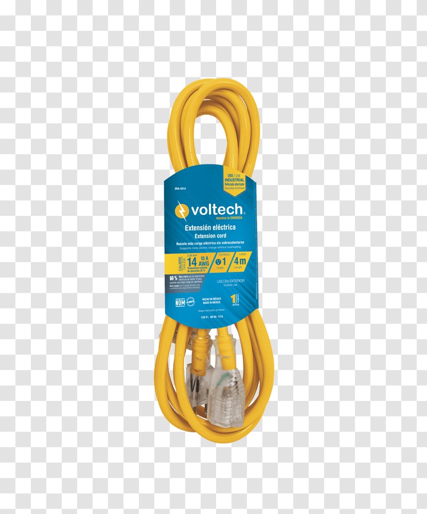 Extension Cords Electricity Electrical Cable ConstruActivo - Hardware - And Construction MaterialsCoder Transparent PNG