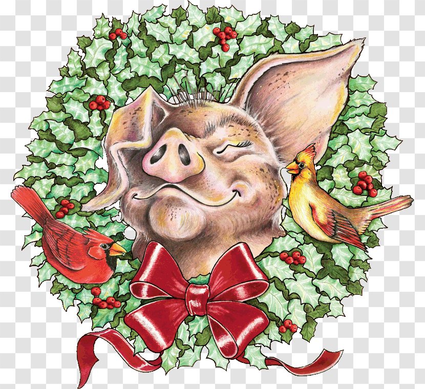 Christmas Ornament Gift Picture Book - Pig Flying Transparent PNG